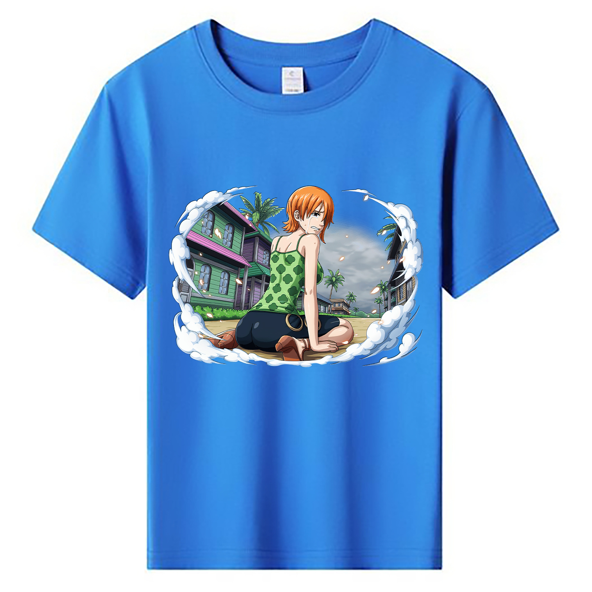 （画像用） ワンピース ナミ ONE PIECE Nami 綿100％キッズTシャツ（フロントプリント）